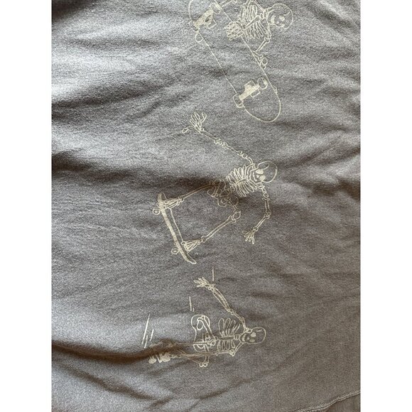Project Social T Urban Outfitters Skeleton Skateboard Graphic Sweatshirt Gray L - Picture 6 of 6